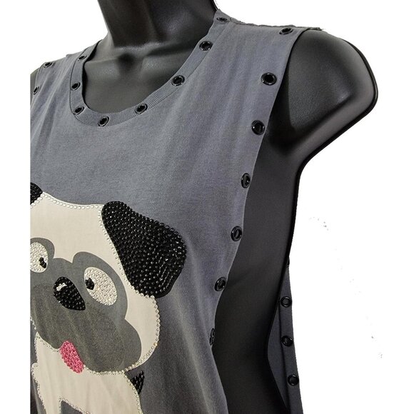 Mom Petit Cherie Women's Gray Sleeveless Tank Top - Picture 7 of 9